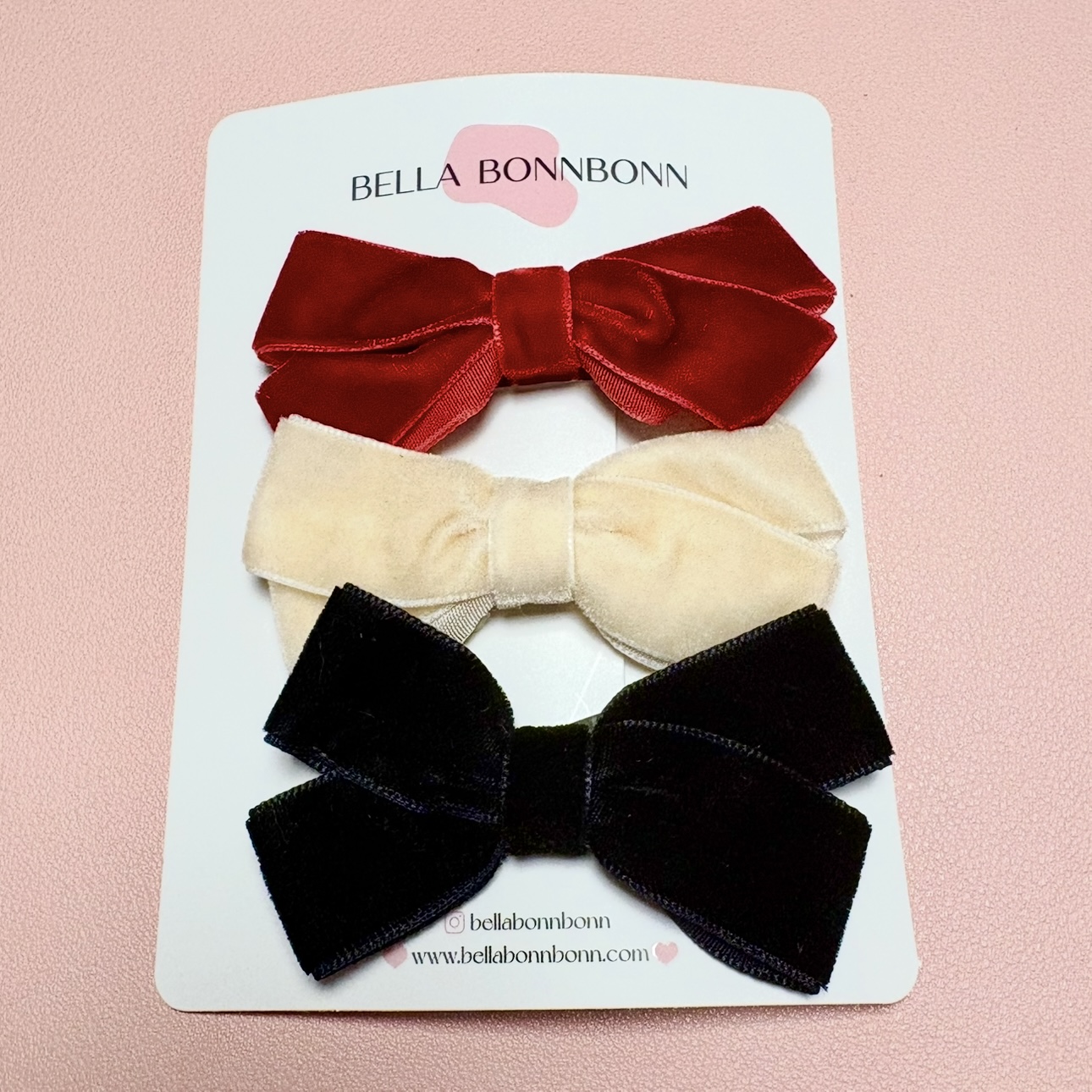 3’lü Kadife Fiyonk Set